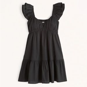 Abercrombie Ruched Flutter Sleeve Mini Dress